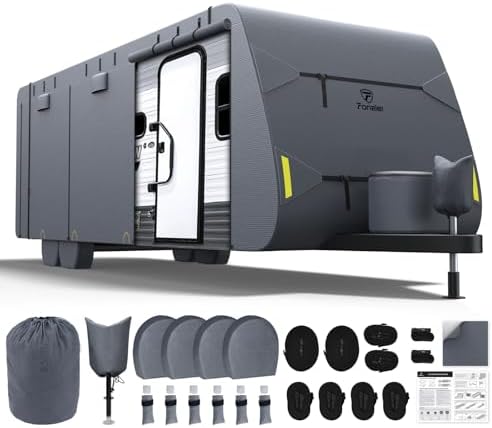 Fonzier RV Cover, Heavy Duty 9 Layers Travel Trailer Cover by Fonzier-Direct