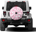 Pink Cow Print Spare Tire Cover by Foruidea
