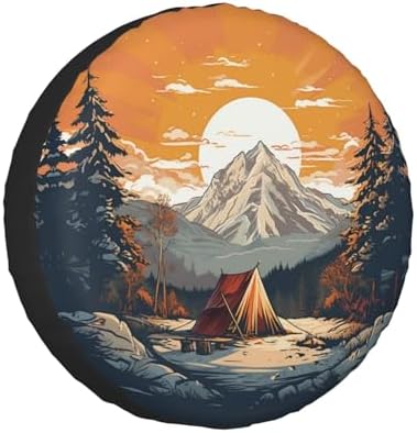 Mountains Nature Sunset Scenery Spare Tire Cover Wheel Protectors by Ovitssrk