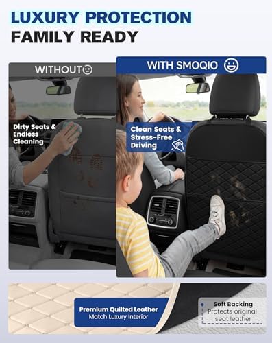Seat Back Protectors for Kids, Car Kick Mats for Front Seats - Image 2