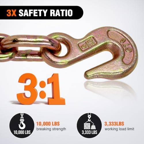 Nilight Chain Ratchet Straps 2" x 27' 10, 000 LBS Break Strength - Image 7