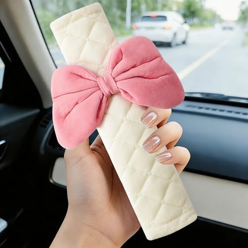 Amooca 2-Pack Braid Pattern Seat Belt Covers Shoulder Pads - Image 2