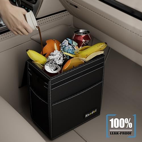 K KNODEL Car Trash Can with Lid, Car Garbage, Bin and Bag - Image 6