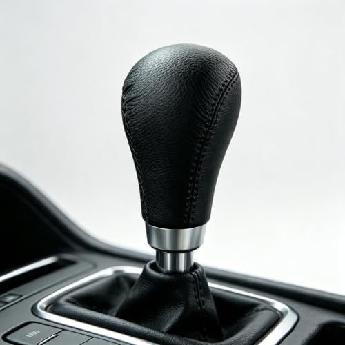 Lunsom Leather Car Shifting Head Type R Alloy Most Car Gear Shift Lever Knob - Image 3