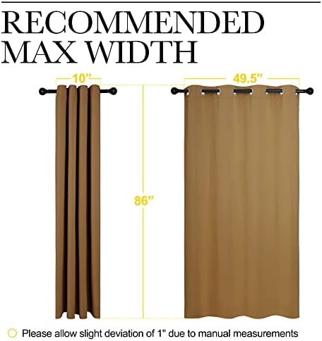 NICETOWN Sleek Blackout Curtains 86 inches Length - Image 7
