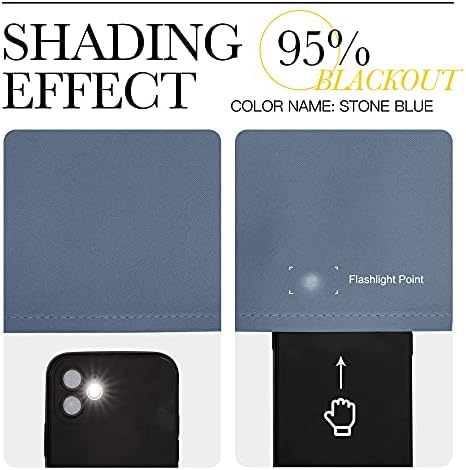 NICETOWN Blackout Curtains, 1 Pair, Stone Blue - Image 5