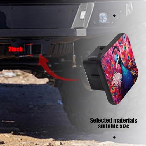 Hitch Cover Fits for 2-Inch Hitch, Elegant Peacock - Image 6