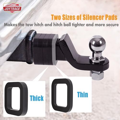 6 Pack - Multiple Size Combination，2 Inch Hitch Receiver Silencer Pad - - Image 2