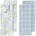 ELYN Microfiber Kitchen Dish Towel Set, Quick-Dry & Absorbent Waffle Weave by ELYN