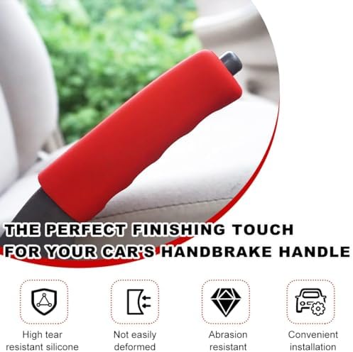 Car Handbrake Cover, Anti-Slip Silicone Auto Hand Brake Comfortable Handle Grip - Image 4