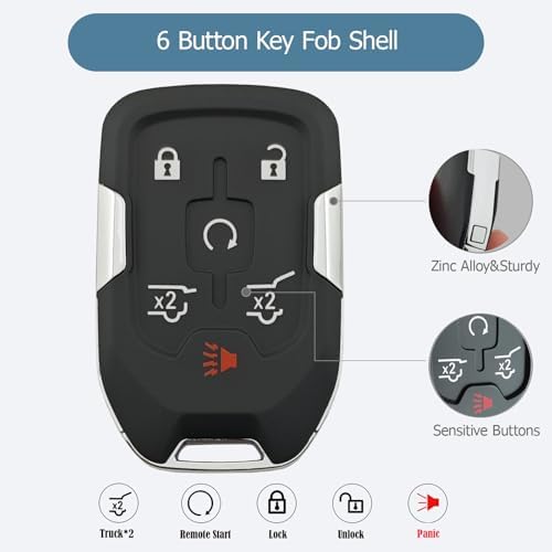 Horande Key Fob Cover fit for GMC Yukon XL Denali Chevy Suburban Tahoe - Image 3