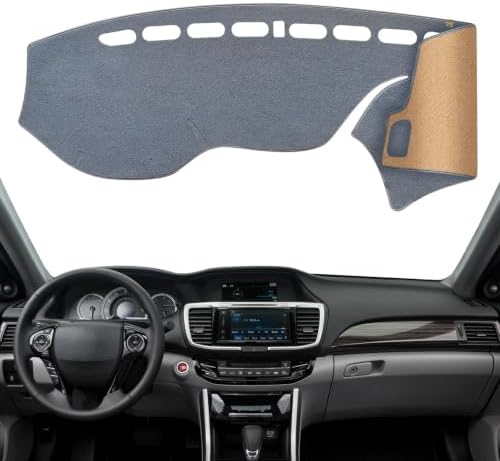 Dashboard Cover Dash Mat Fit for Ho-nda Accord 2017-2013, Car Dash Board Mat by KEYOOG