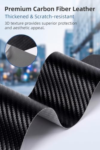 4 PCS Door Sill Protectors, Anti-Scratch Door Edge Guards, Carbon Fiber Leather - Image 3