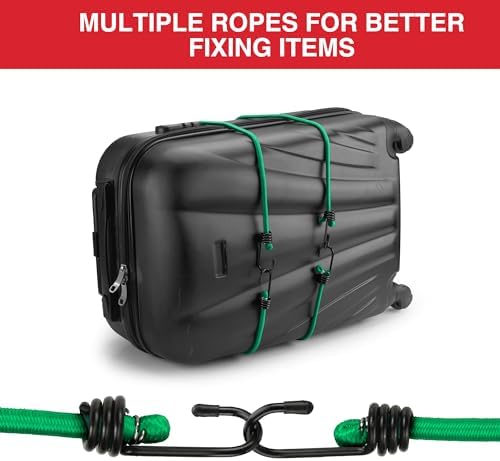 WORKPRO 24" Bungee Cords with Hooks, 4 Pack Heavy Duty Outdoor Bungee Strap - Image 4