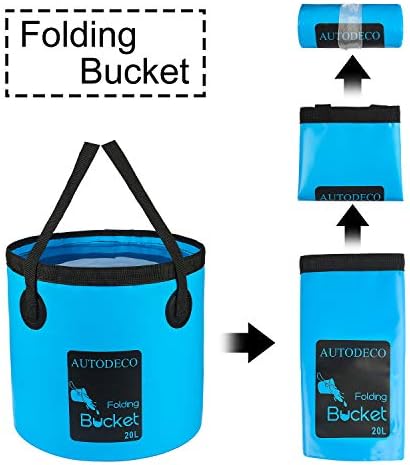 Collapsible Bucket 5 Gallon Container Folding Water Bucket Portable Wash Basin - Image 2