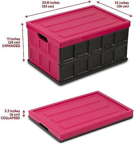 Glad Collapsible Storage Bin - 48L Foldable Plastic Box - Image 2