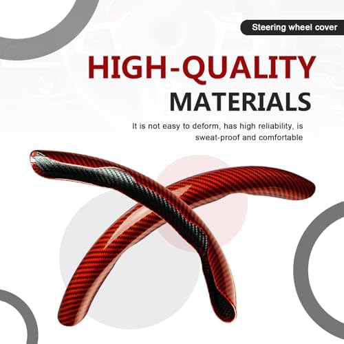 3pcs Universal Carbon Fiber Steering Wheel Cover - Image 4