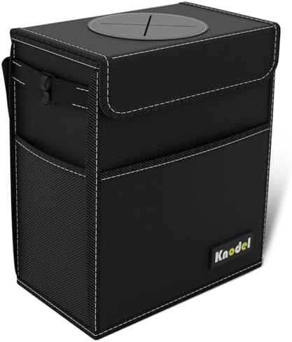 K KNODEL Car Trash Can with Lid, Car Garbage, Bin and Bag by K+KNODEL