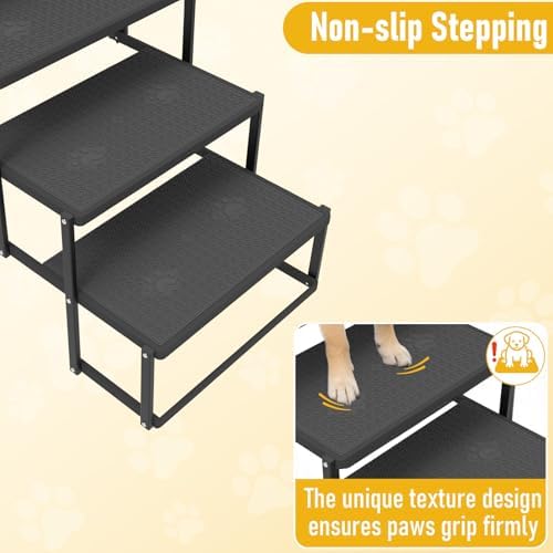 Dog Steps for Car, 5 Steps Foldable Dog Stairs for Large Dogs - Image 3