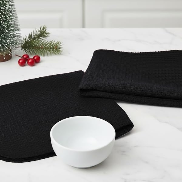 PurpleEssences Solid Kitchen Cloths, Dish Cloth 12x12 Set of 8 - Image 5