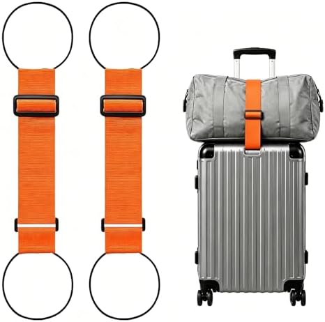 2 Pcs Luggage Straps for Suitcases, New Flexible and Adjustable Elastic by Unknown