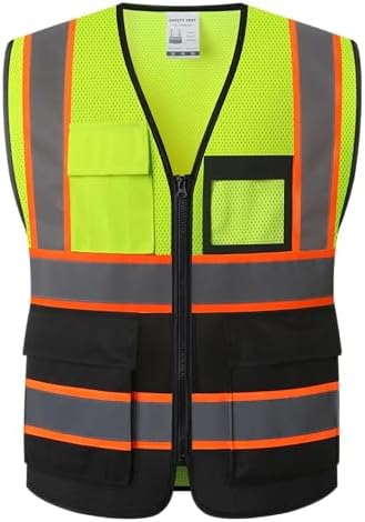 Reflective Safety Vest for Men Women Construction Vest ANSI Standard AP1 by ASIPHITU