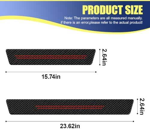 4PCS Carbon Fiber Car Door Entry Guard Sill Protector Cover - Image 2