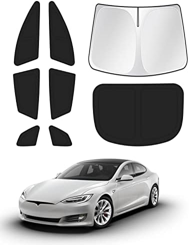Canvcle Windshield Sun Shade for 2021-2025 2026 Tesla Model S Plaid Sunshade by Canvcle
