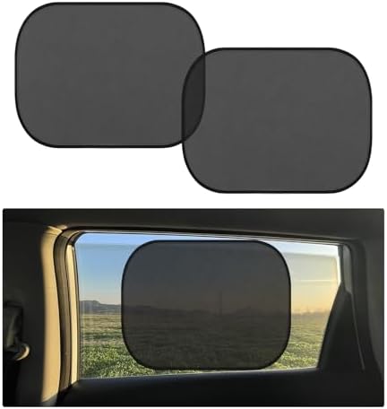 2 PCS Car Sun Shades, 17.3" × 14.4" Foldable Auto Sunshade Protector Rear by Unknown