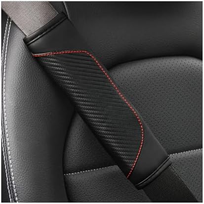 Osilly 2PCS Carbon Fiber Leather Seat Belt Shoulder Pads by Osilly