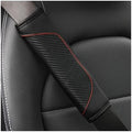 Osilly 2PCS Carbon Fiber Leather Seat Belt Shoulder Pads by Osilly