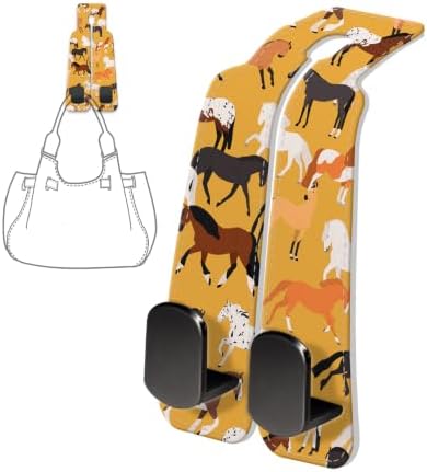 PU Leather Car Seat Hook, Storage Headrest Hanger, Cute Car Backseat Organizer - Image 6