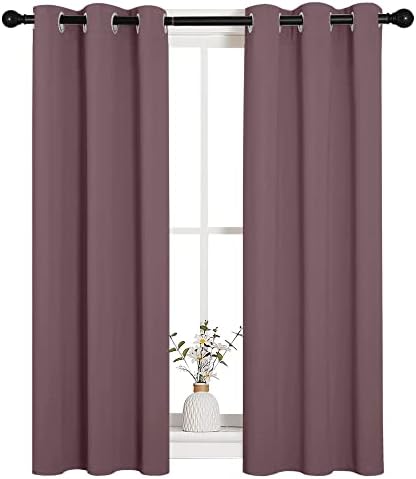 NICETOWN Bedroom Curtain Panels Blackout Draperies, 1 Pair, 29 by 40 inches - Image 2