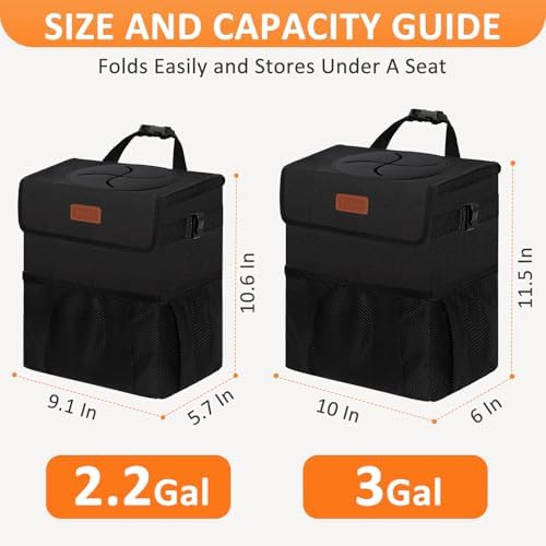 Vankor Car Trash Can with Lid Leak Proof Car Accessories - Image 6