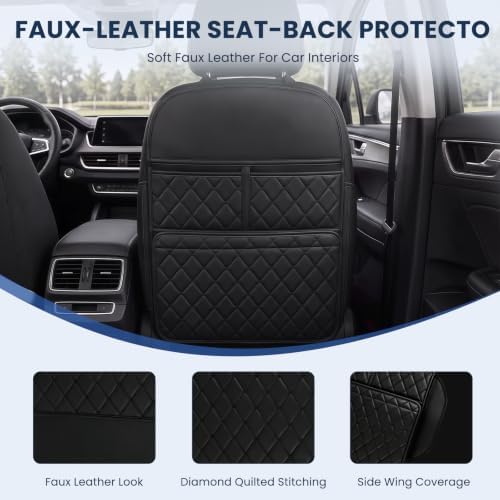 ROXAI 2 Pack Kick Mats Back Seat Protector, Seat Back Cover - Image 7