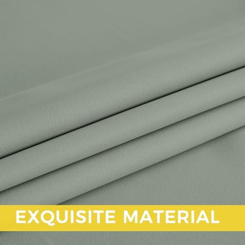 NICETOWN Room Darkening Draperies Curtains Panels, 2 Panels Sage Green W52 x - Image 6