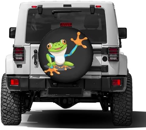 Frog Spare Tire Cover Dust-Proof Wheel Tire Cover Fit Trailer, SUV and Many - Image 2