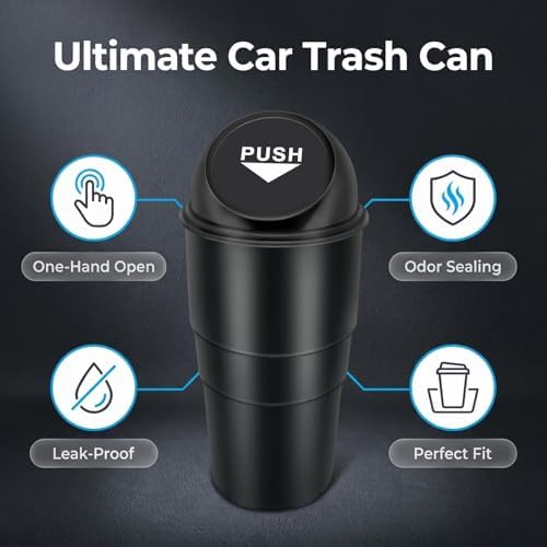 Cup Holder Trash Can, Leakproof Car Trash Can - Image 6