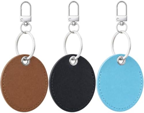 PAGOW 2.3x1.8in Key Fob Holder, PU Leather RFID Key Case Protector by PAGOW