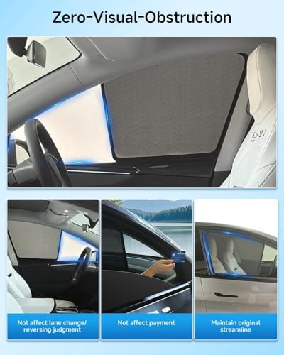Car Window Shade for Ford Explorer 2011-2019, 4 Pack Magnetic Mesh Sun Shades - Image 4