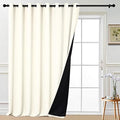 Yakamok Cream 100% Blackout Patio Door Curtain Panels W100 x L108, 1 Panel by Yakamok