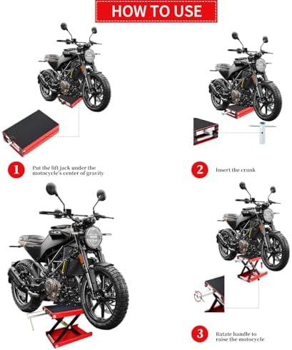 1100lb Motorcycle Lift Scissor Jack - Image 6