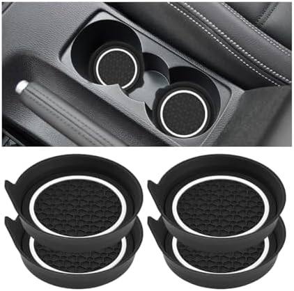HZEL 4PCS 2.75 Inch PVC Car Cup Holder Coasters by Unknown
