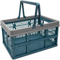VALESKA 17" Plastic Milk Crate, 33L Collapsible Crates by VALESKA