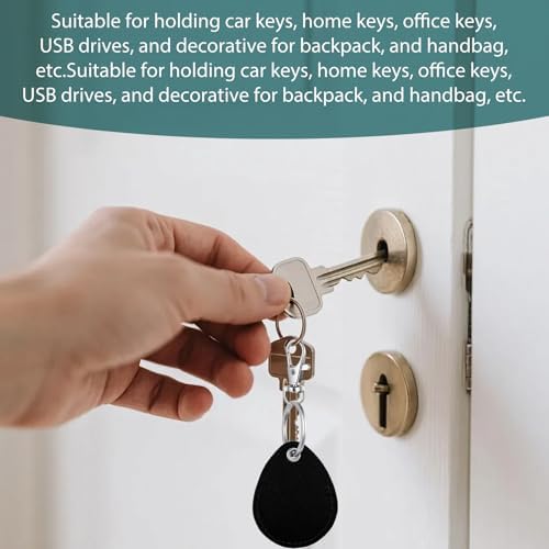 4 Pack Leather Key Fob Holder ID Card Keys Chain Protector Case Cover PU - Image 2