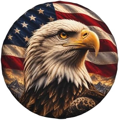 Bald Eagle Spare Tire Cover for SUVs RVs Trailers Campers Trucks, Universal - Image 3
