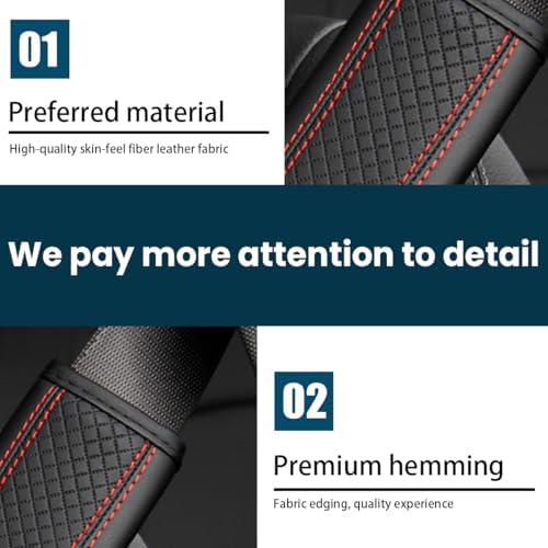 Osilly 2PCS Fiber Leather Seat Belt Shoulder Pads - Image 2