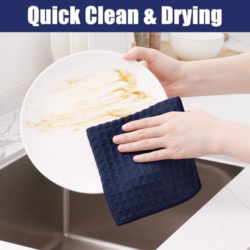 Homaxy Microfiber Waffle Weave Kitchen Towels, 8 Pack - Image 4