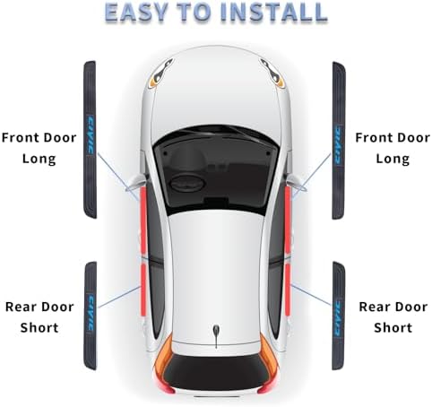 4pcs/Set Car Door Sill Plate Protectors - Image 5