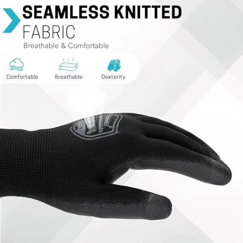 FURWEY Work Gloves, 16/32Pairs Nitrile, Seamless Nylon Knit - Image 3
